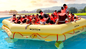 65-Passenger Raft with People Icon