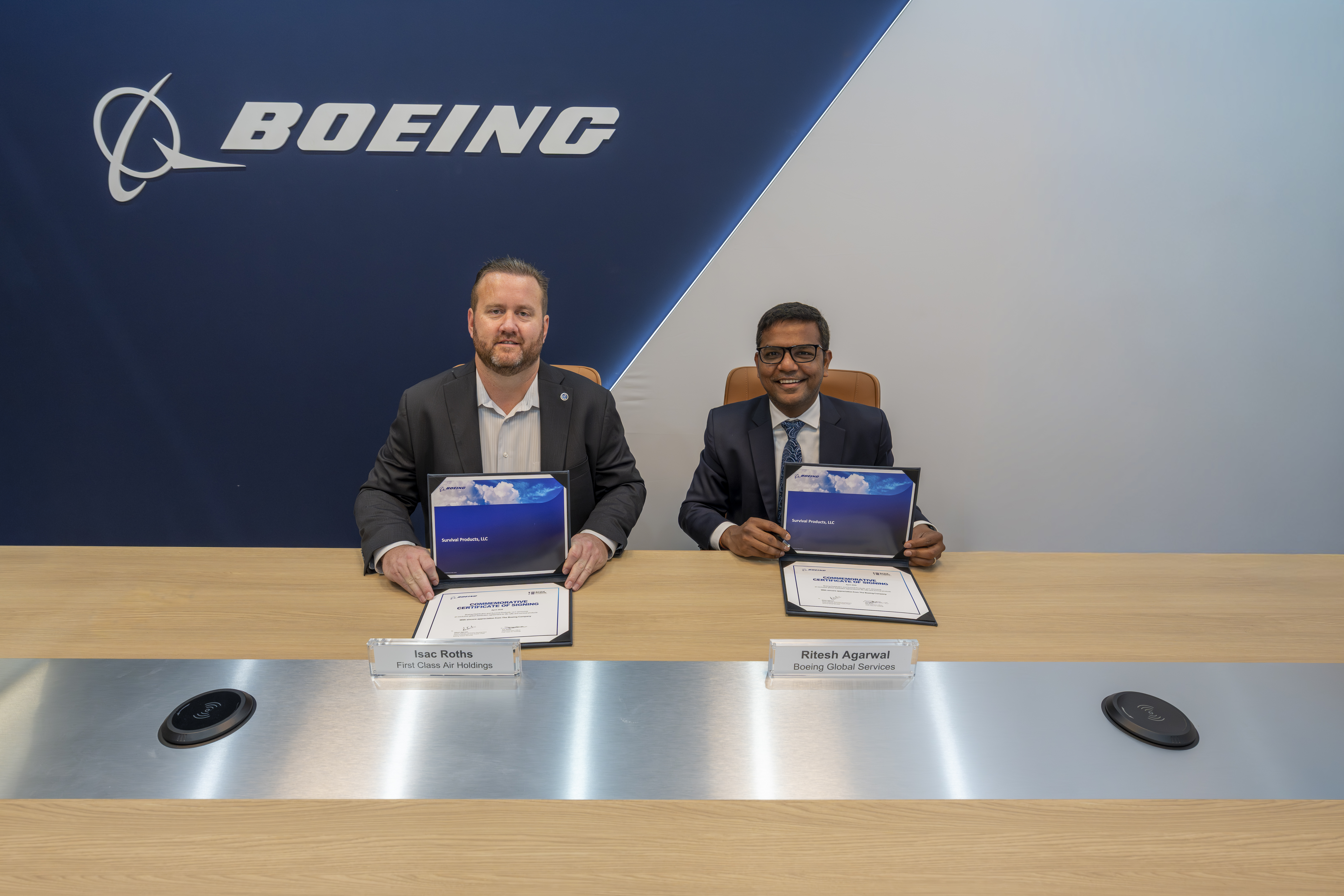 Boeing contract signing