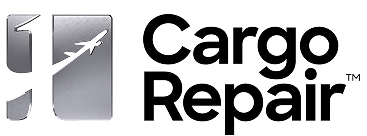 FirstClassAirLogos-FlushLeft_Cargo Repair_SM_MetallicSilver_Black 1