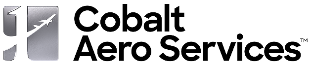 FirstClassAirLogos-FlushLeft_Cobalt Air Services_SM_MetallicSilver_Black 1