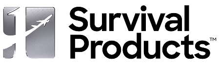 FirstClassAirLogos-FlushLeft_Survival Products_SM_MetallicSilver_Black 1